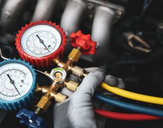 Car air conditioning repair at RG Automotive Diagnostics in Surrey, BC for warm air, weak airflow, AC recharge, compressor repair, and leak detection.